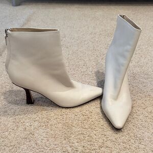 Marc Fisher Cream Ankle Boots